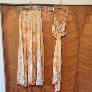 Floral Multi-Color Women's Pant and Top Set